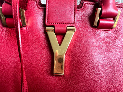 Yves Saint Laurent (YSL) Red Small Cabas Chyc Bag (RRP £1,350)