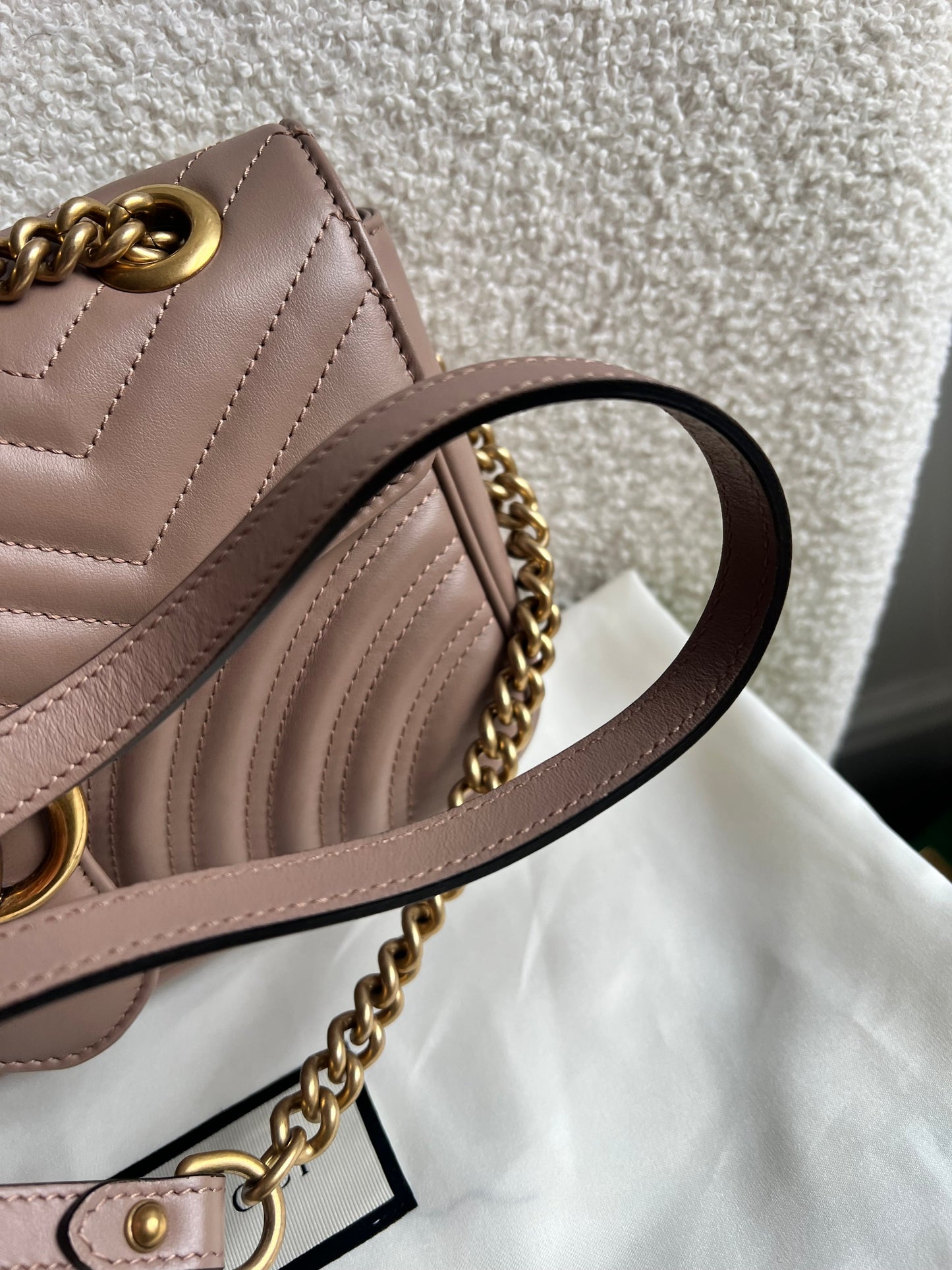 Gucci GG Dusty Pink Marmont Small Shoulder Bag (RRP £2070)