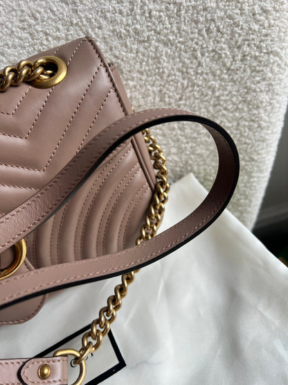 Gucci GG Dusty Pink Marmont Small Shoulder Bag (RRP £2070)