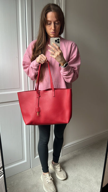 Yves Saint Laurent (YSL) Red E/W Shopping Tote (RRP £1115)