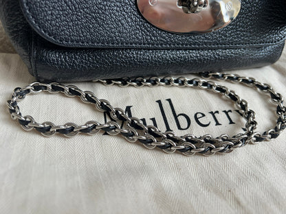 Mulberry Black Regular Lily with Silver Hardware (RRP £995)