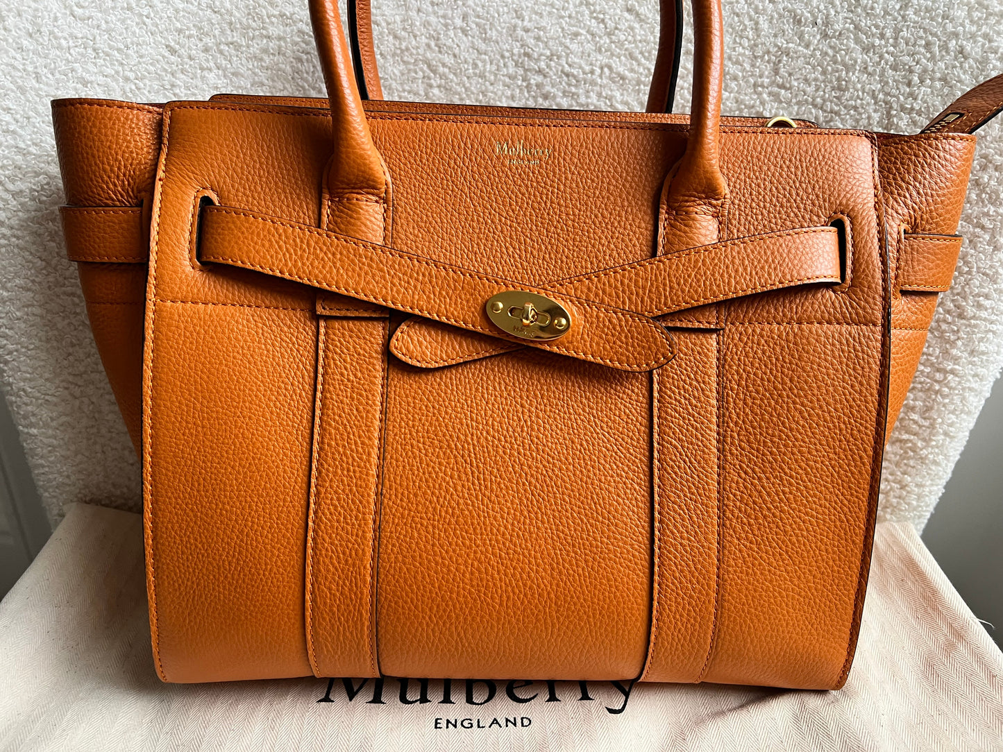 Mulberry Orange Small Zipped Bayswater (RRP £1,195)
