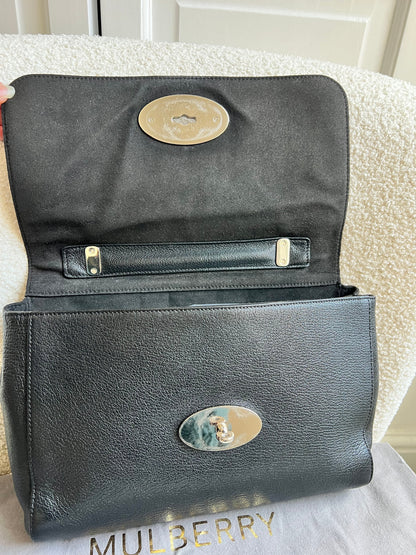 Mulberry Black Medium Lily with Silver Hardware (RRP £1095)