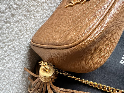Yves Saint Laurent (YSL) Tan Mini Lou Camera Bag (RRP £1285)