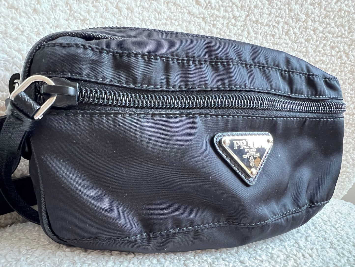 Prada Black Nylon Mini Belt Bag
