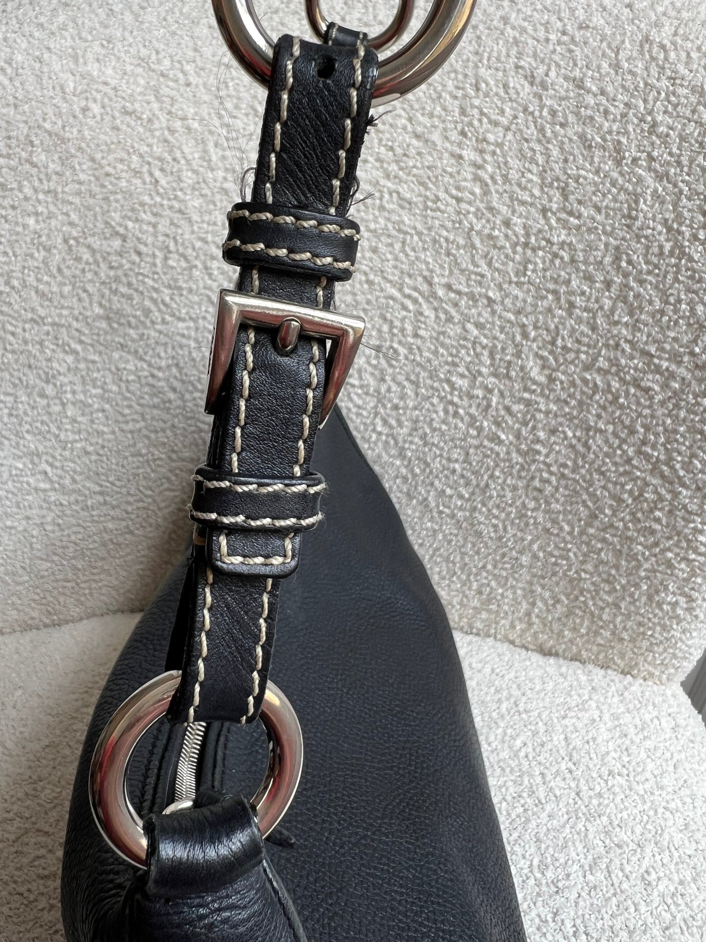 Prada Belted Zip Shoulder Bag Vitello Daino