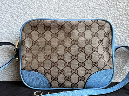 Gucci Bree GG Canvas Light Blue Small Messenger Bag