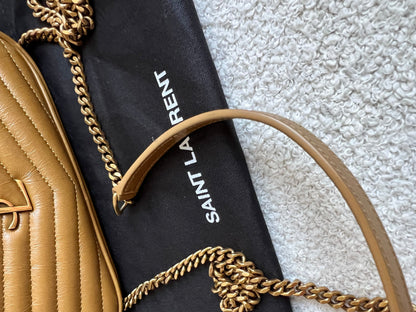 Yves Saint Laurent (YSL) Toffee Beige Mini Lou Camera Bag (RRP £1285)