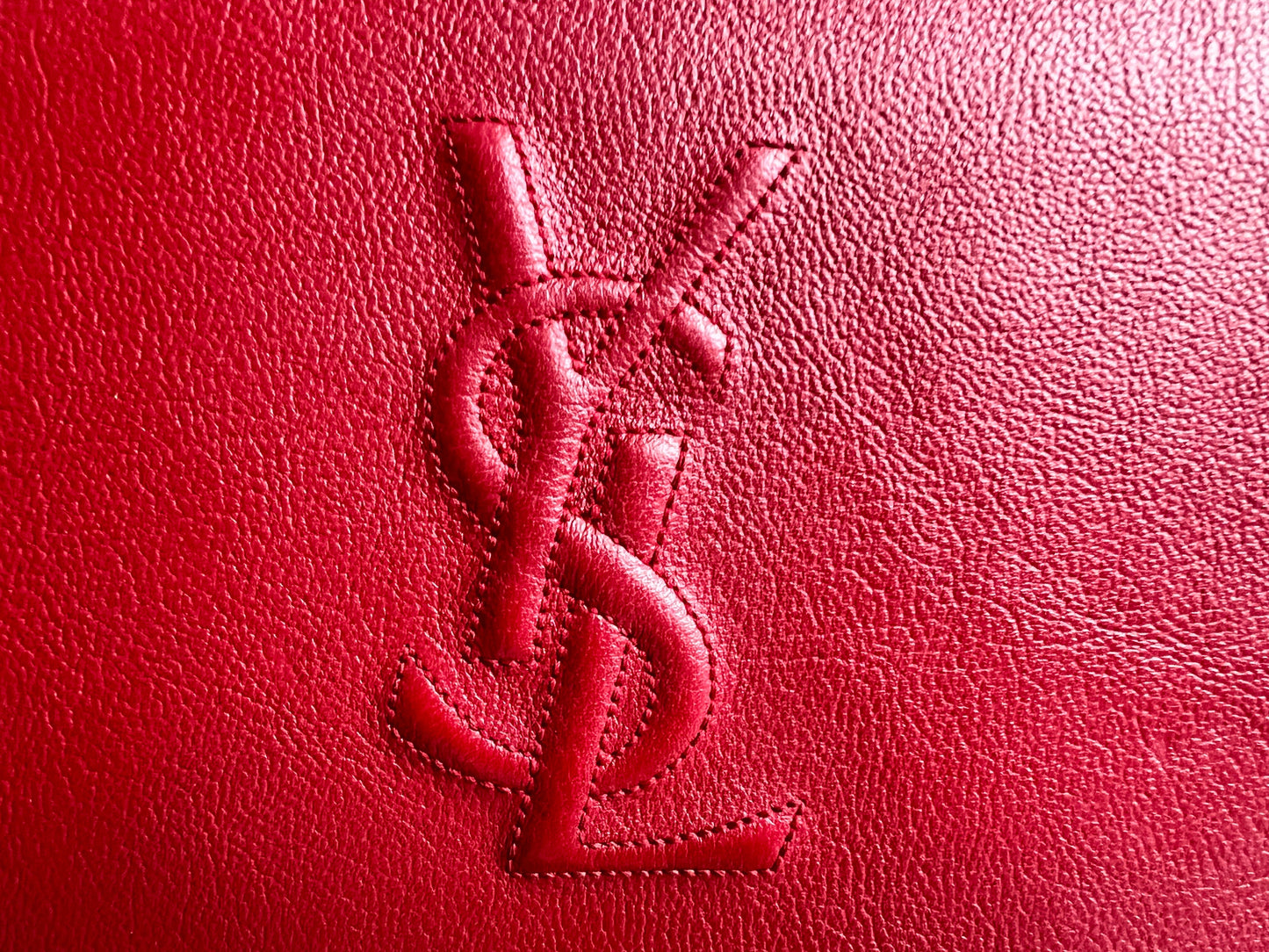 Yves Saint Laurent (YSL) Red Belle de Jour Chain Wallet Clutch