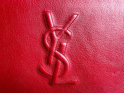 Yves Saint Laurent (YSL) Red Belle de Jour Chain Wallet Clutch