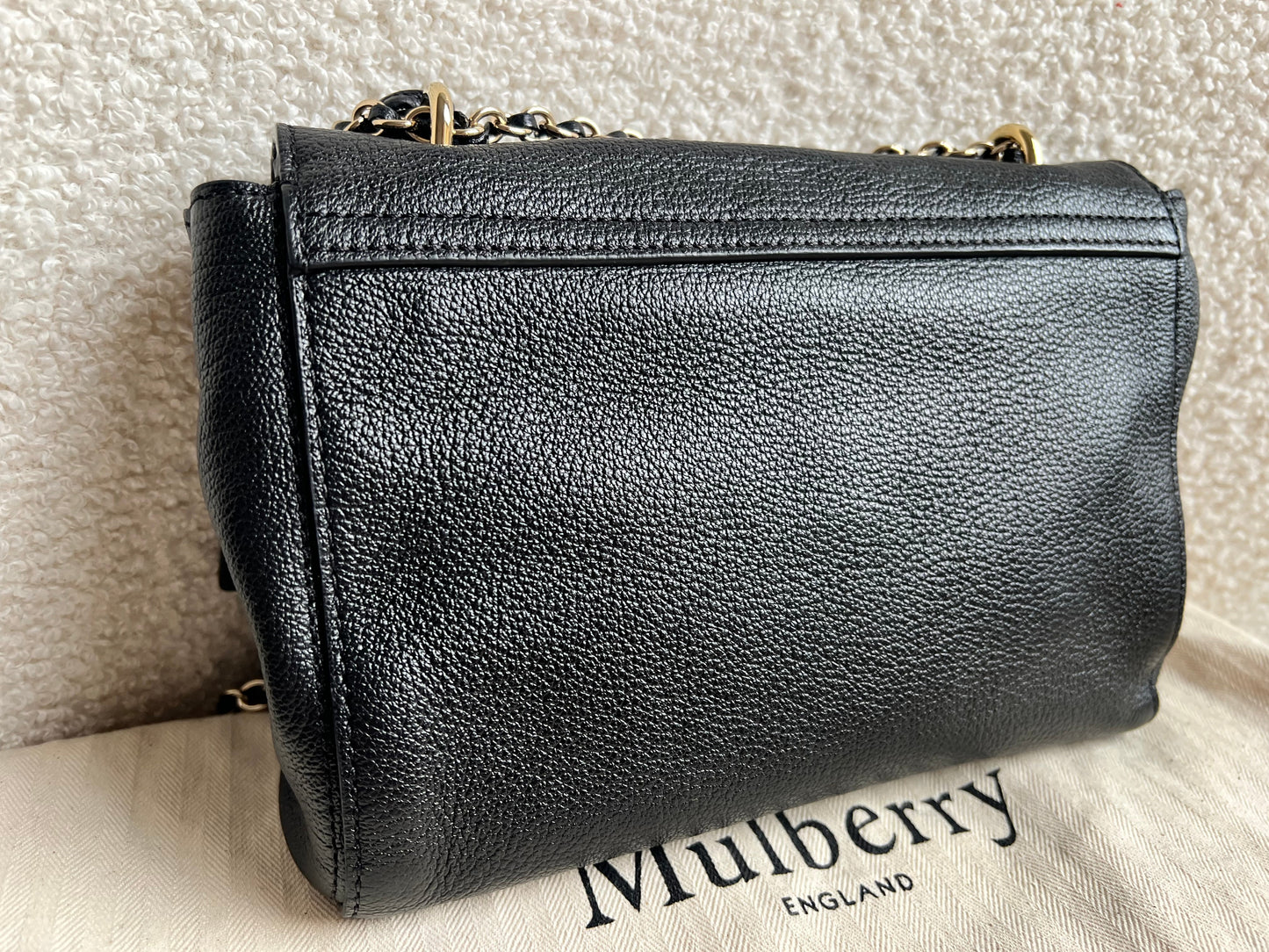 Mulberry Black Regular Lily with Gold Hardware (RRP £995)