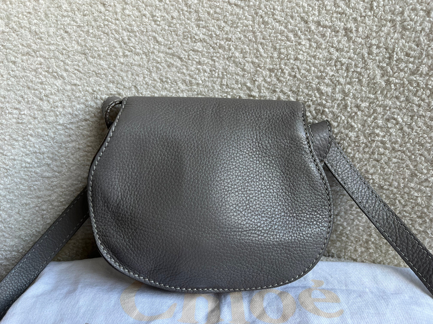 Chloe Small Cashmere Grey Marcie Saddle Bag (RRP £1050)