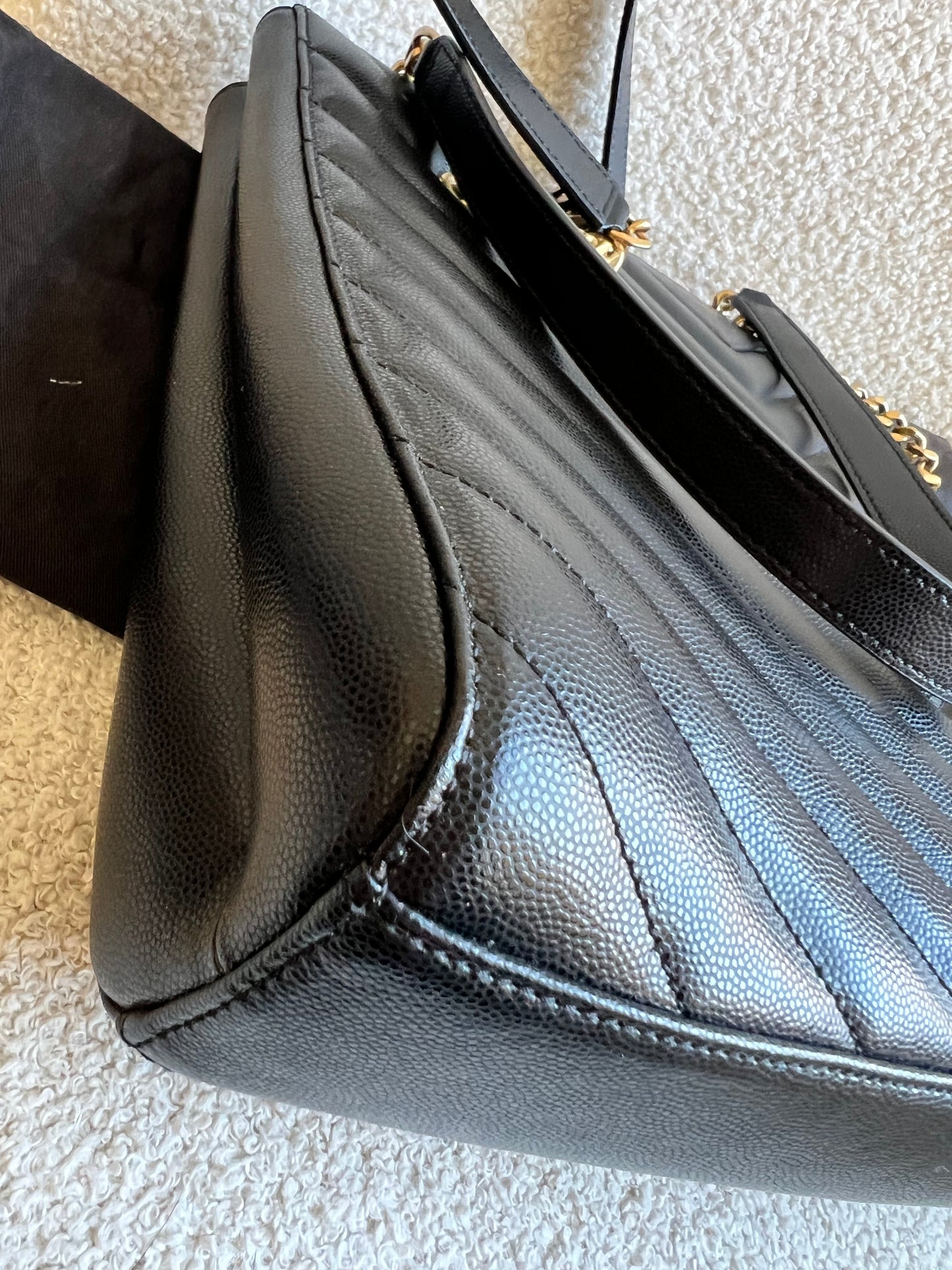 Yves Saint Laurent (YSL) Black Tribeca Shopper Tote