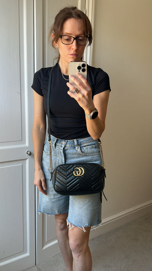 Gucci GG Black Marmont Small Shoulder Bag (RRP £1440)