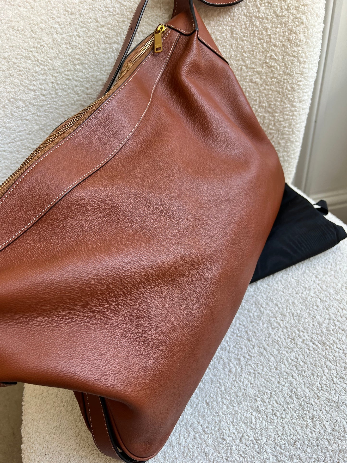 Celine Large Romy Bag in Tan Calfskin (RRP £2350)