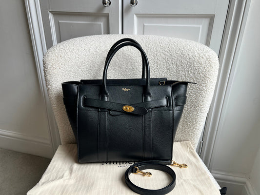 Mulberry Black Small Zipped Bayswater (RRP £1,245)