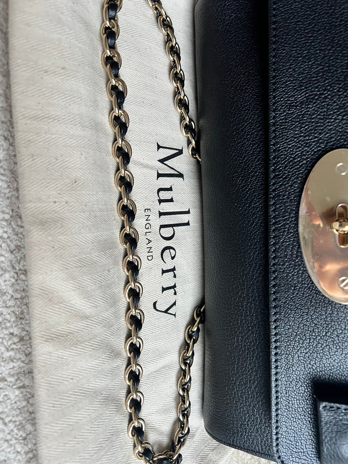 Mulberry Black Medium Lily with Gold Hardware (RRP £1195)