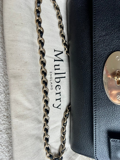 Mulberry Black Medium Lily with Gold Hardware (RRP £1195)