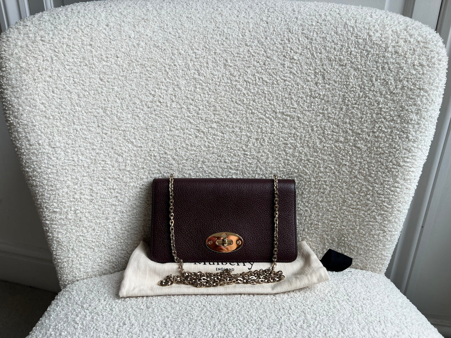 Mulberry Oxblood Bayswater Clutch (RRP £495)
