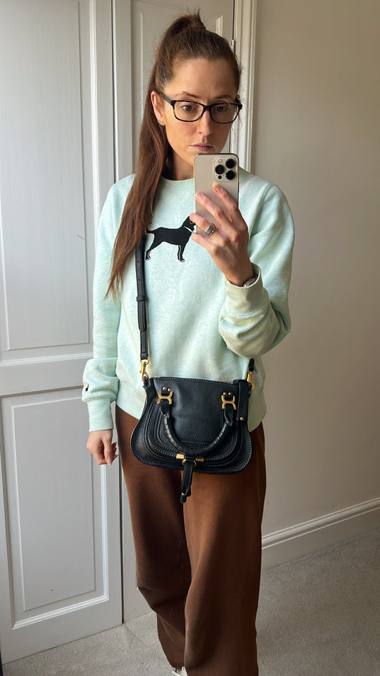 Chloe Black Mini Marcie Double Carry Bag