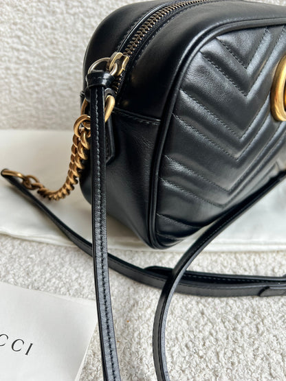 Gucci GG Black Marmont Small Shoulder Bag (RRP £1440)