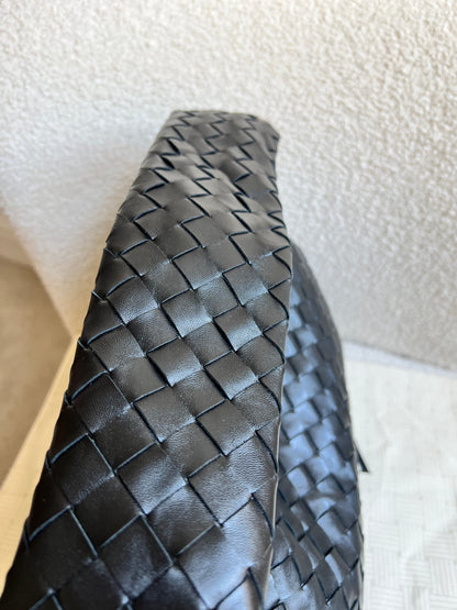 Bottega Veneta Black Small Hop Intraciatto (RRP £3370)