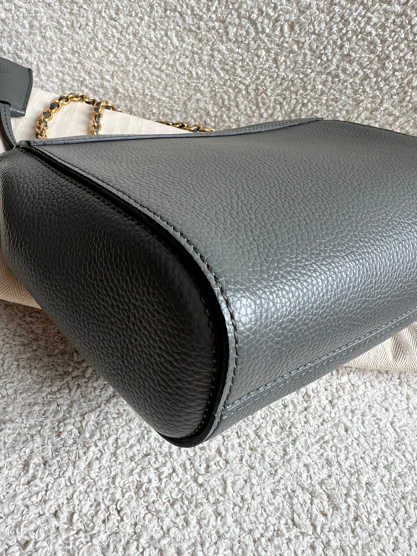 Mulberry Charcoal Grey Regular Lily with Gold Hardware (RRP £995)