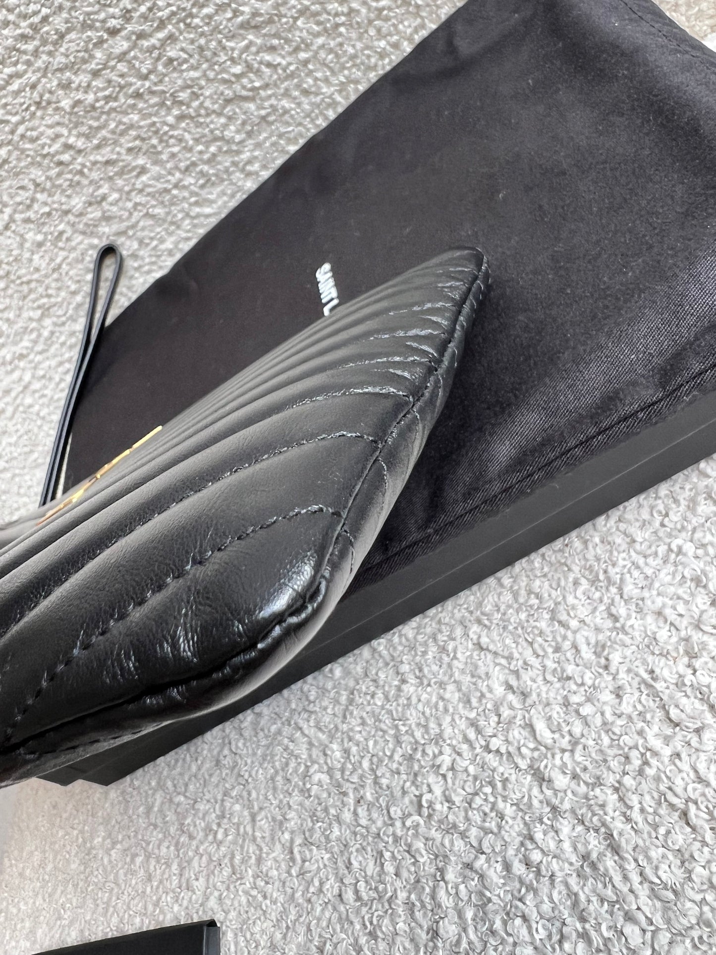 Yves Saint Laurent (YSL) Black Monogram Clutch Pouch (RRP £530)