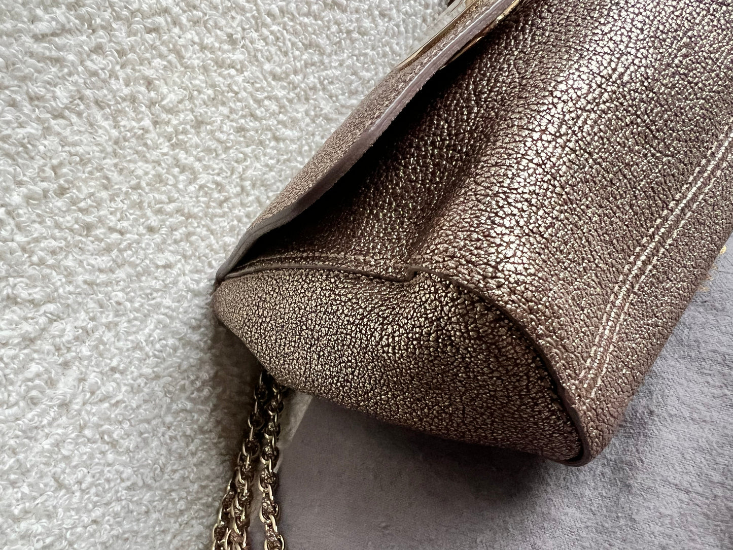 Mulberry Metallic Mushroom Regular Lily with Gold Hardware (RRP £995)