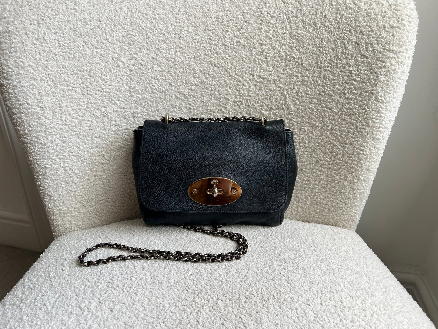 Mulberry Black Regular Lily with Gold Hardware