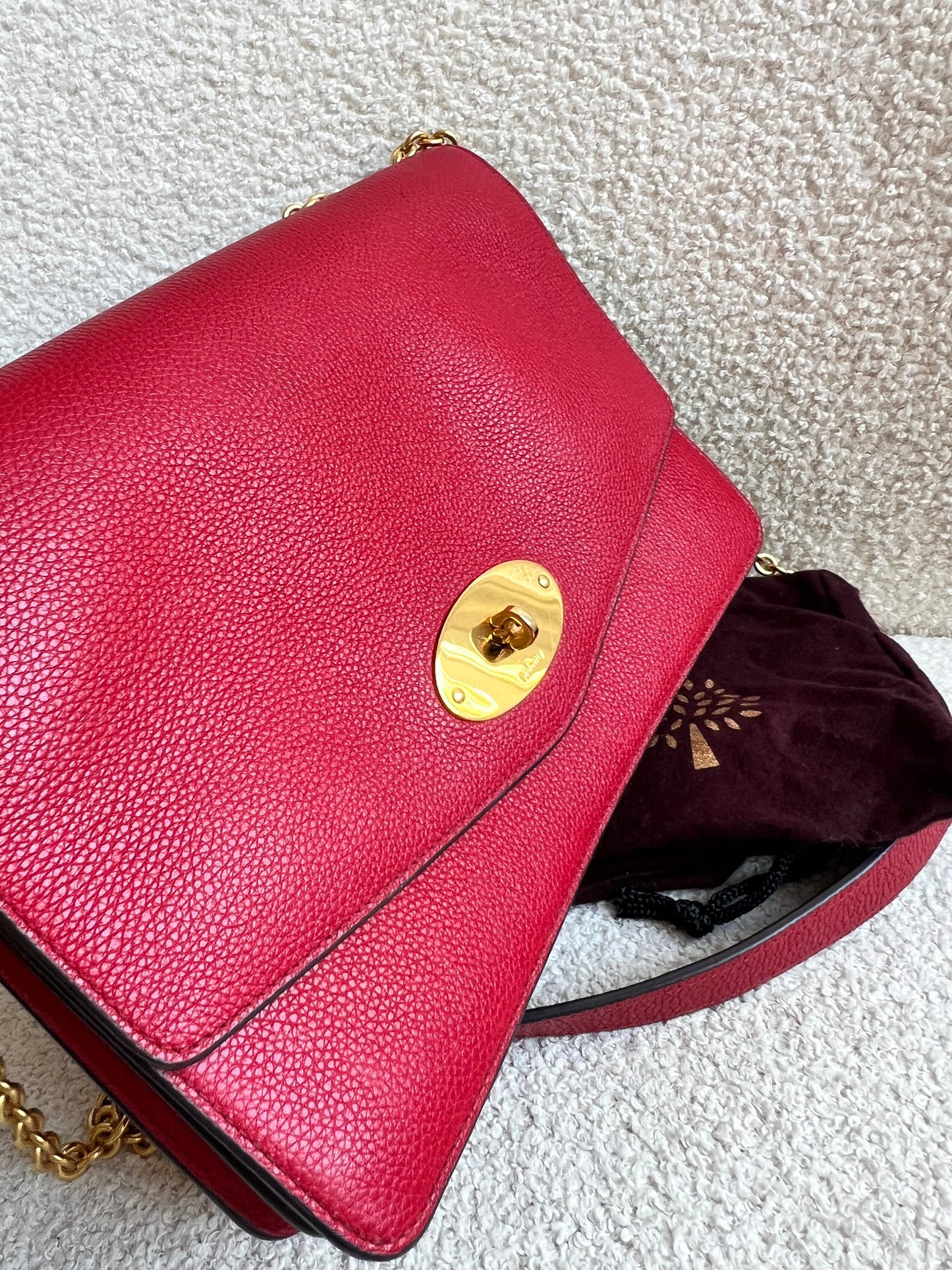 Mulberry Scarlet Red Large Darley Shoulder Bag (RRP £895)