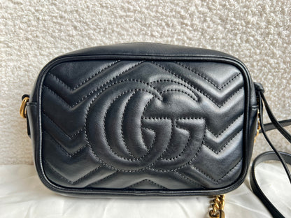 Gucci GG Black Marmont Mini Shoulder Bag (RRP £1,360)