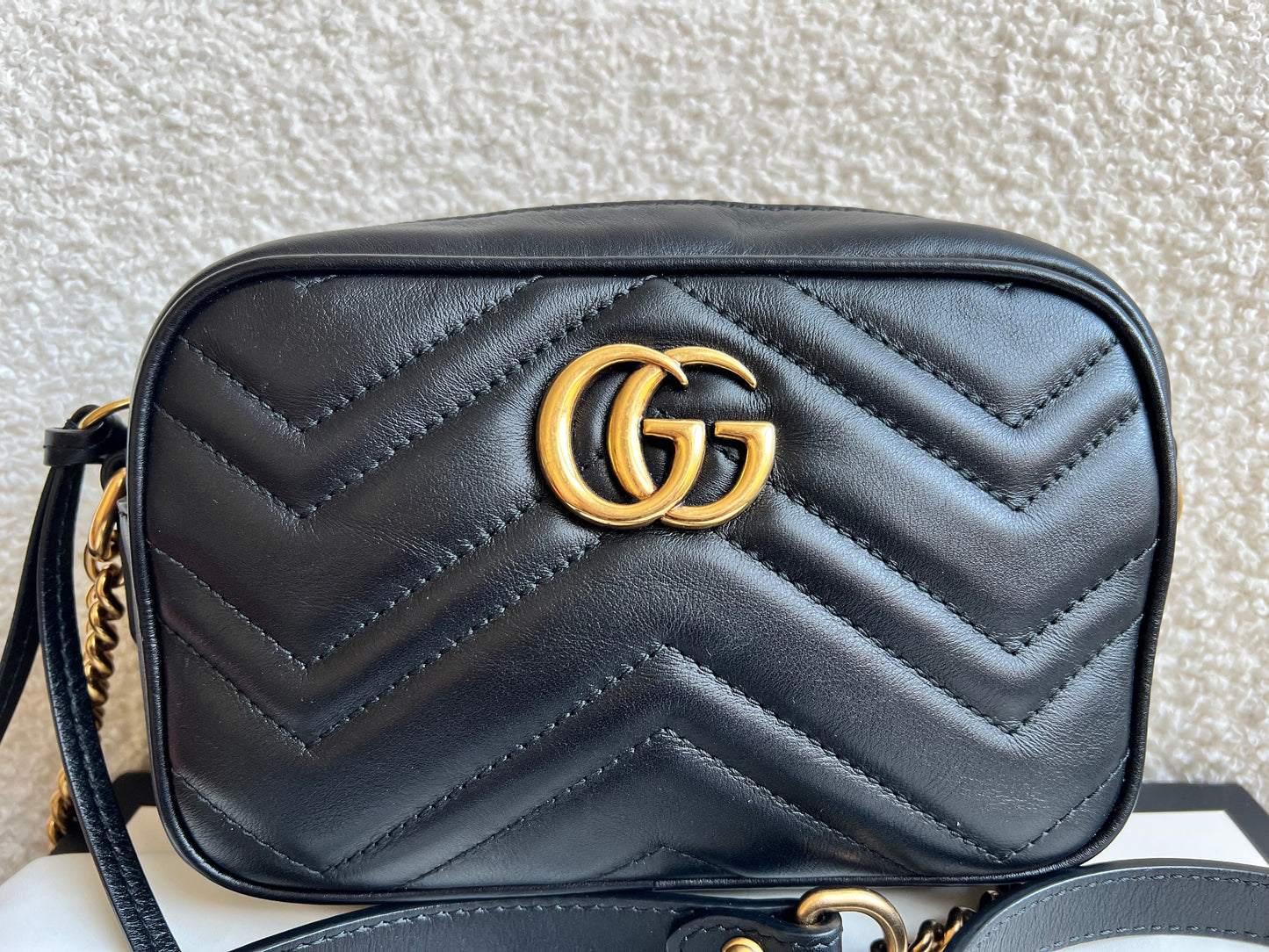Gucci GG Black Marmont Mini Shoulder Bag (RRP £1,360)