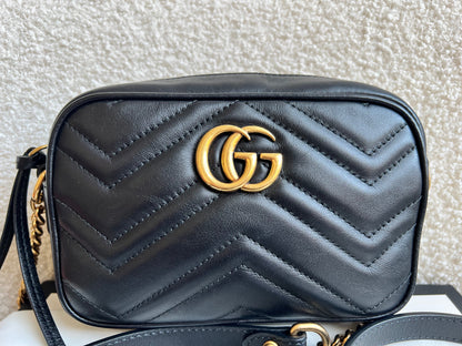 Gucci GG Black Marmont Mini Shoulder Bag (RRP £1,360)