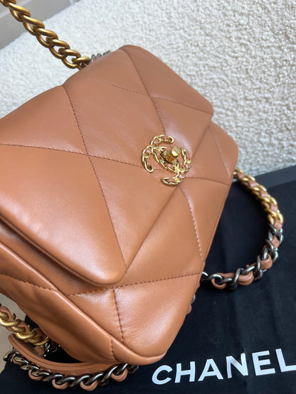 Chanel Small 19 in Caramel Lambskin (RRP £5,590)