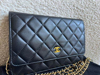 Chanel Wallet on Chain in Black Lambskin Gold Hardware (RRP £2,930)