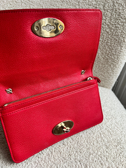 Mulberry Hibiscus Red Bayswater Clutch (RRP £495)