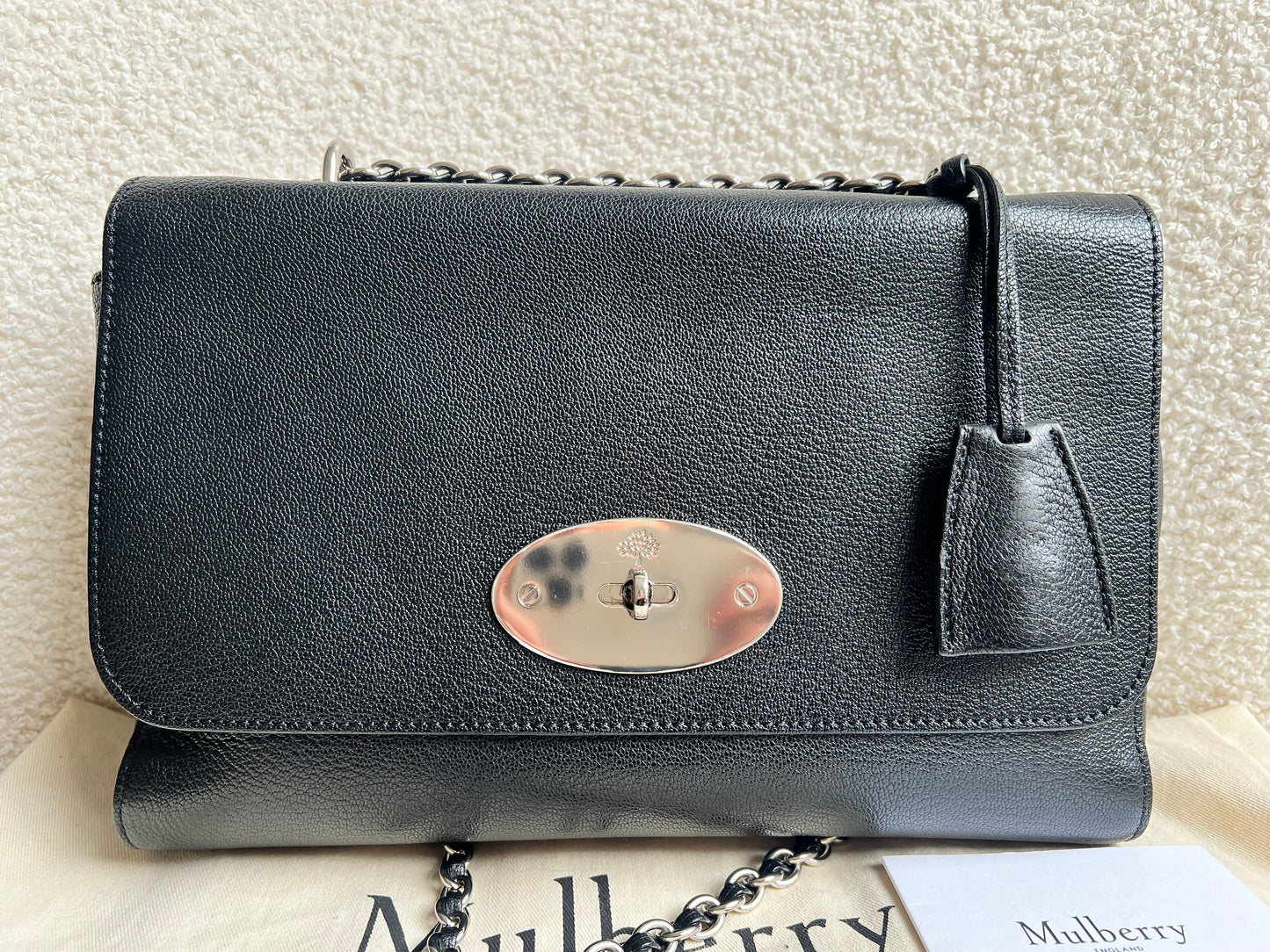 Mulberry Black Medium Lily with Silver Hardware (RRP £1095)