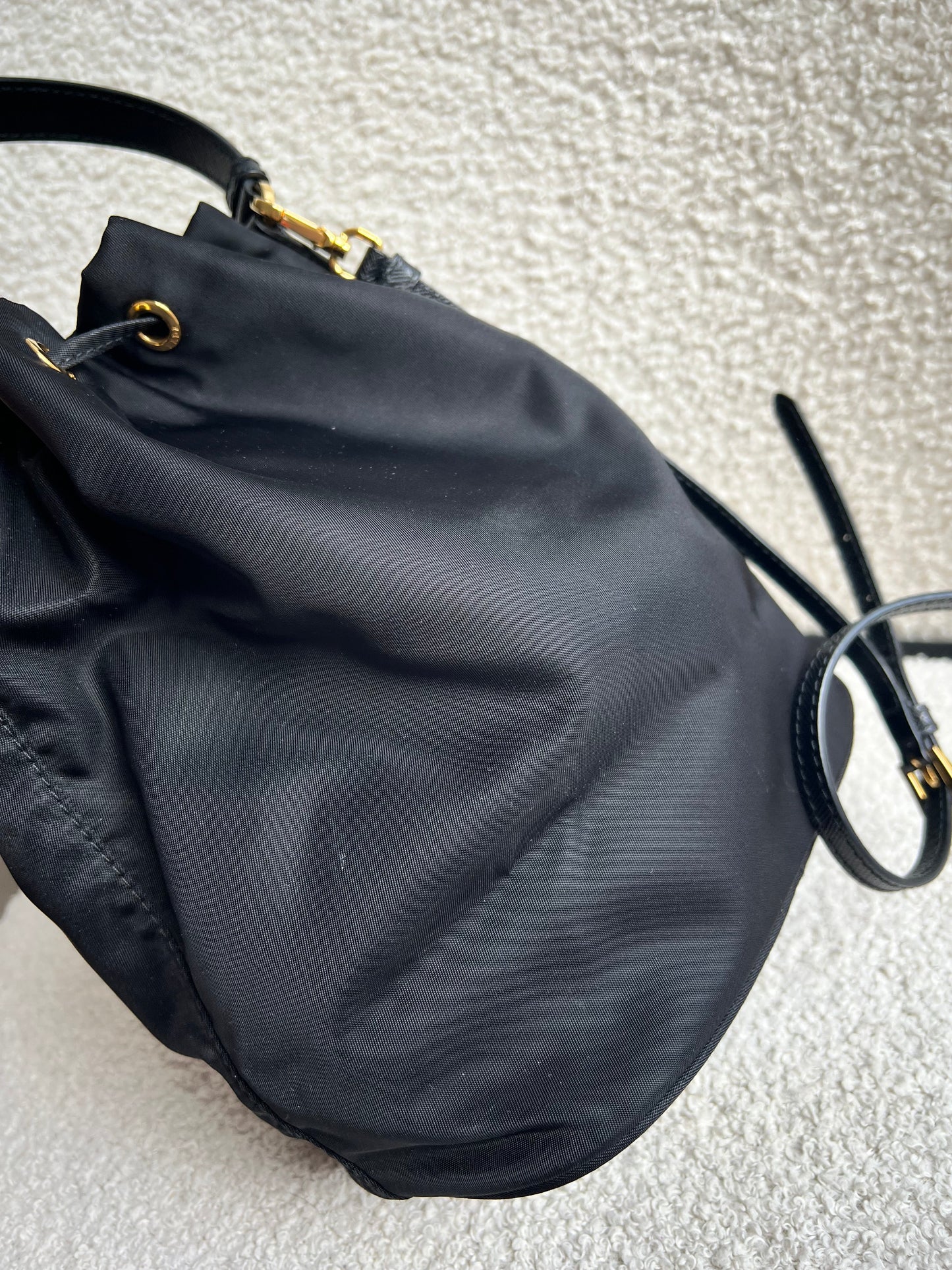 Prada Re-Nylon Duet Black Bucket Bag (RRP £1380)
