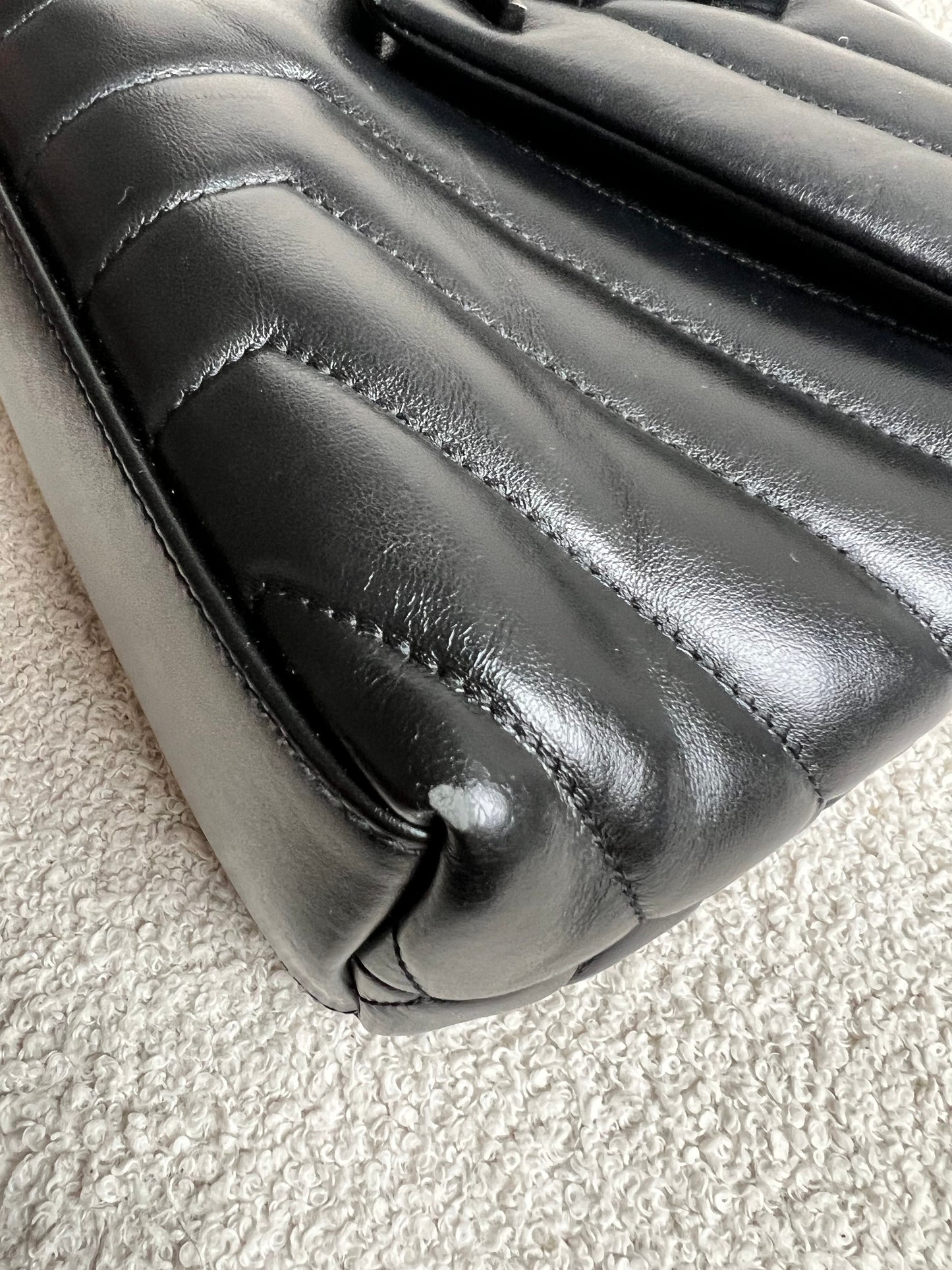 Yves Saint Laurent (YSL) Black on Black Small Lou Lou (RRP £1,940)