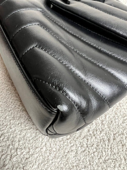 Yves Saint Laurent (YSL) Black on Black Small Lou Lou (RRP £1,940)