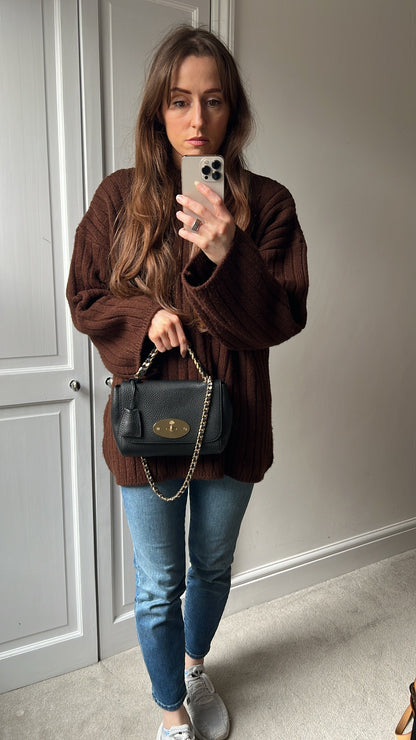 Mulberry Black Regular Top Handle Lily (RRP £1095)