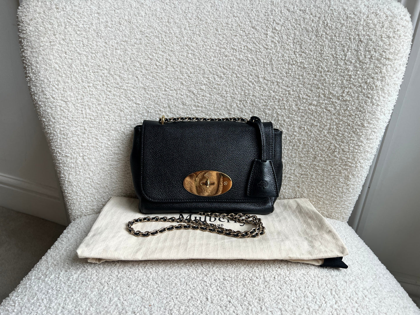 Mulberry Black Regular Lily with Gold Hardware (RRP £995)