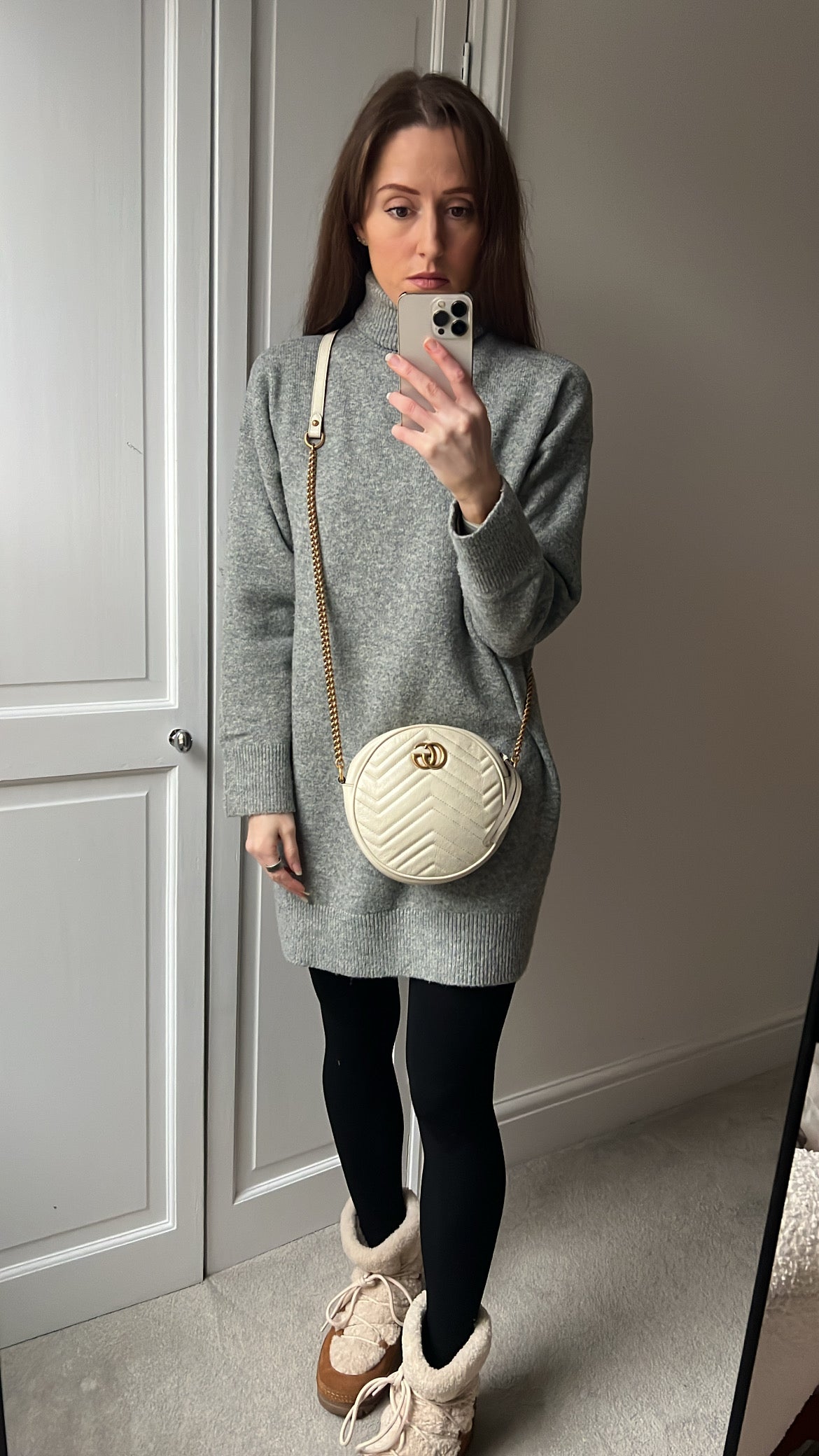 Gucci GG Round White Marmont Small Shoulder Bag (RRP £1,090)