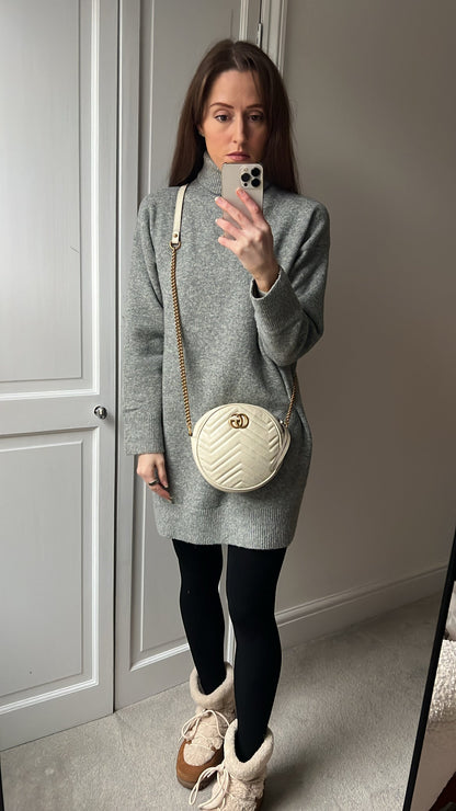 Gucci GG Round White Marmont Small Shoulder Bag (RRP £1,090)