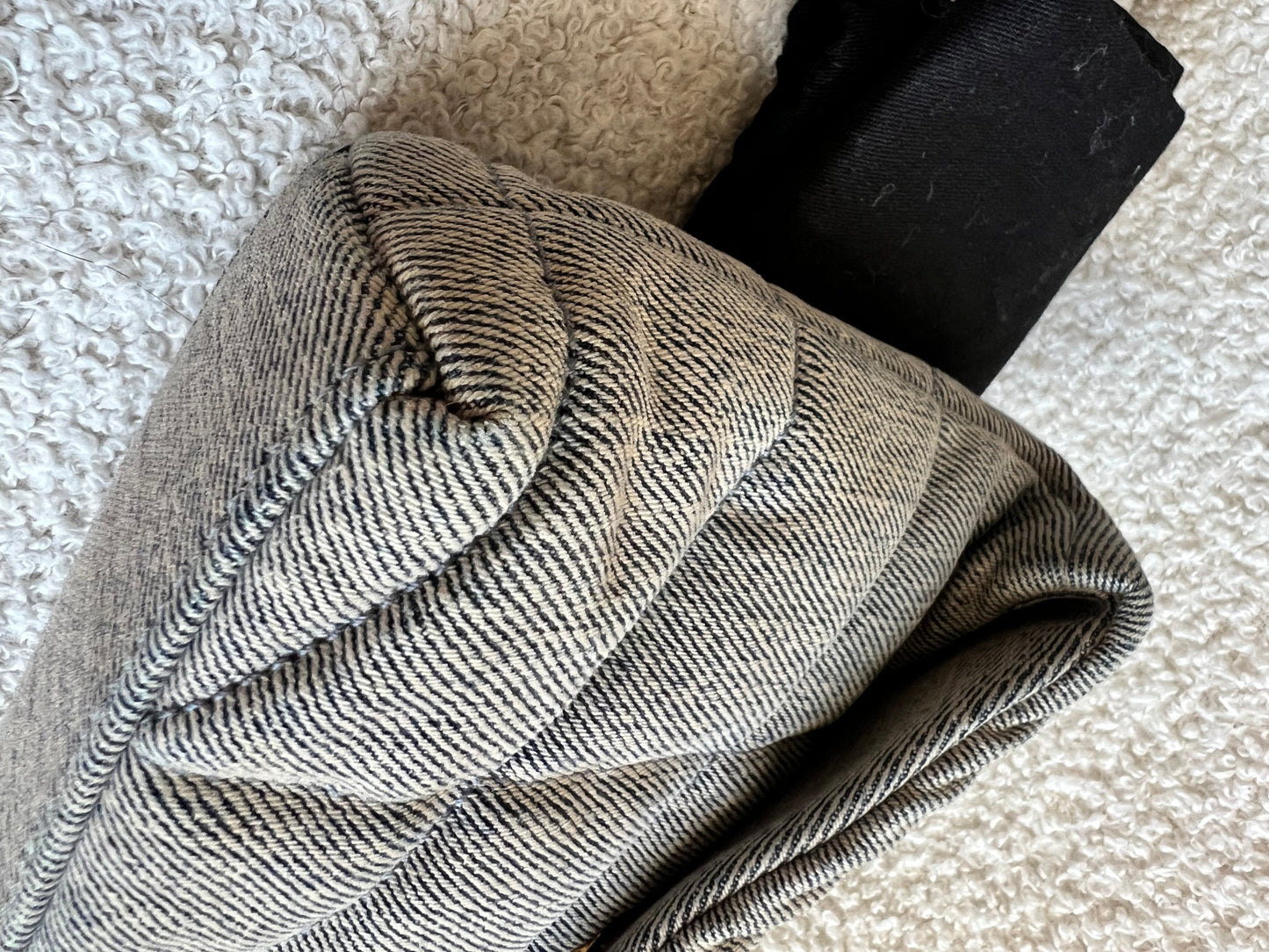 Yves Saint Laurent (YSL) Puffer Clutch Pouch in Blue Quilted Denim (RRP £710)