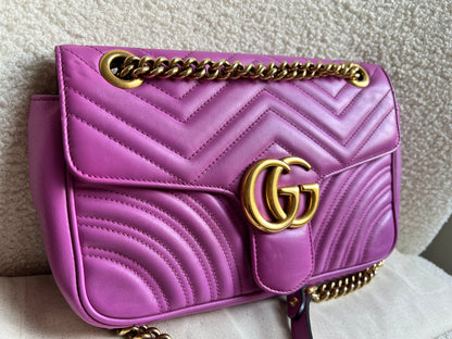 Gucci GG Hot Pink Marmont Small Shoulder Bag (RRP £2070)