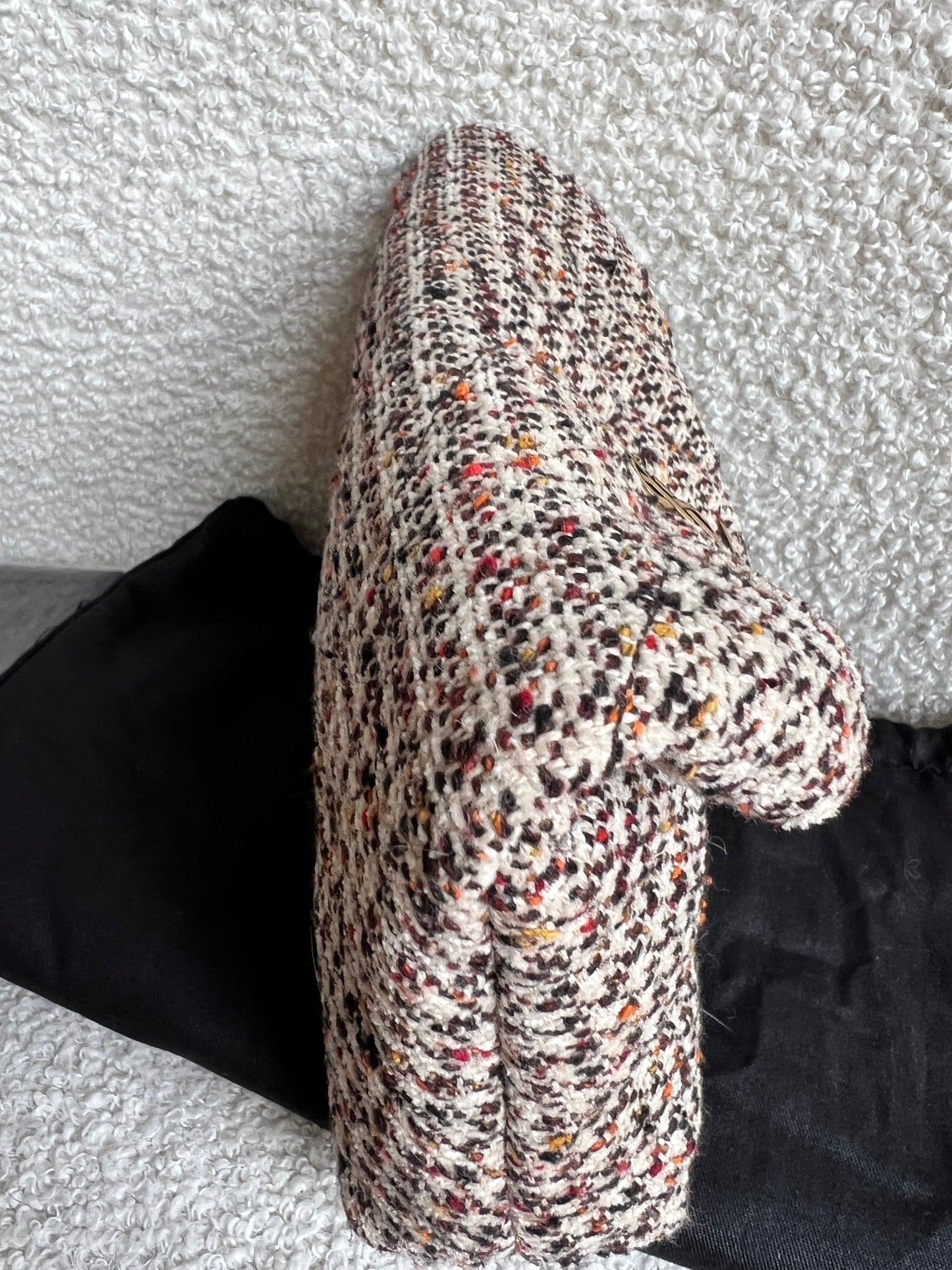 Yves Saint Laurent (YSL) Puffer Clutch Pouch in Tweed (RRP £710)