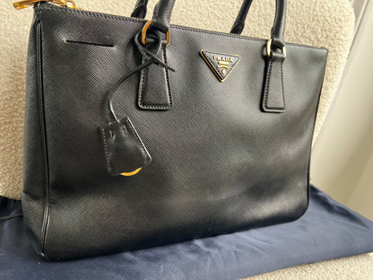 Prada Black Galleria Saffiano Tote