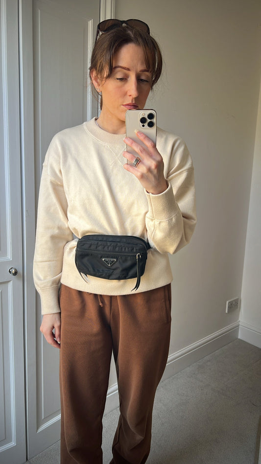 Prada Black Nylon Mini Belt Bag